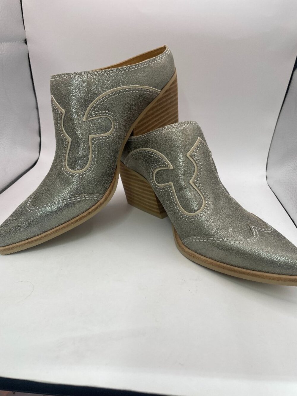 New Dolce Vita Silver Western Mules NEW WITHOUT BOX